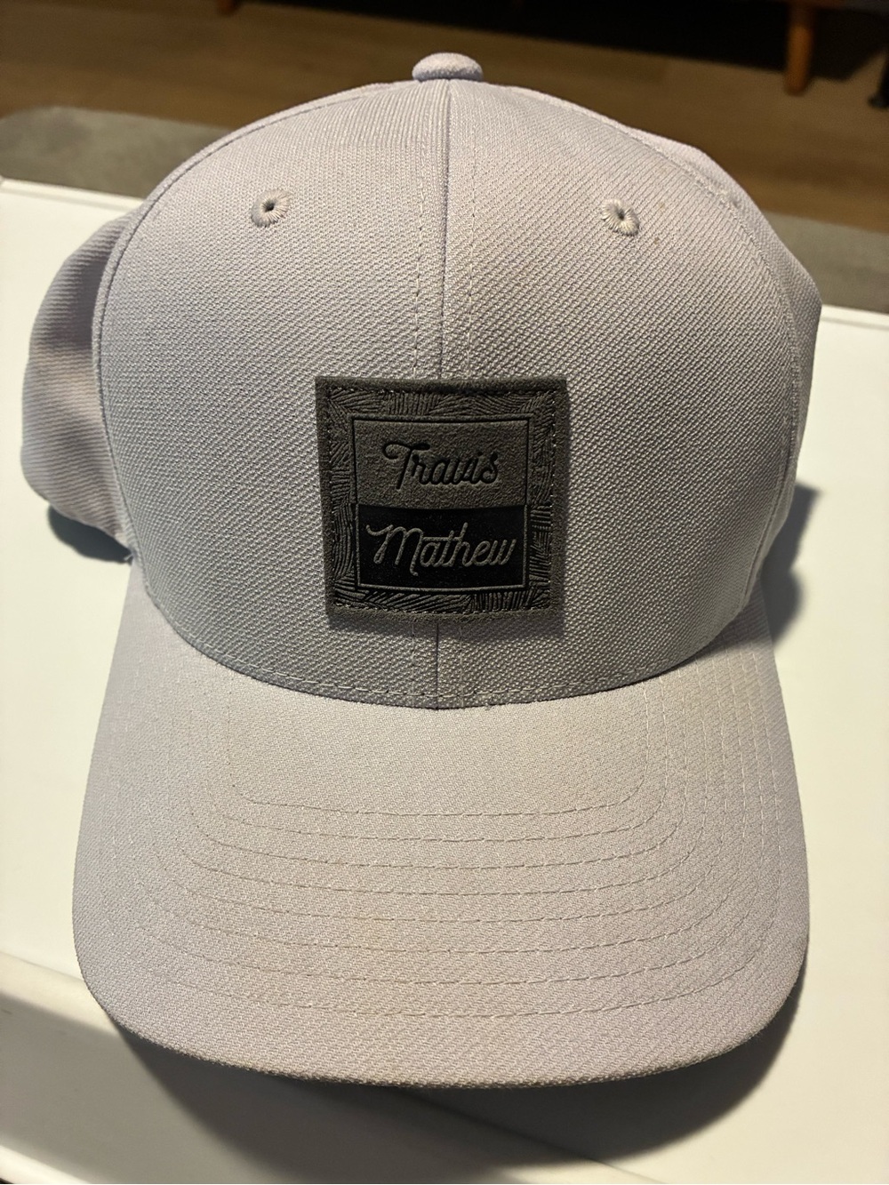 Travis Mathew Men's Light Gray Logo Patch golf Cap